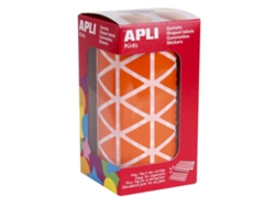 Gomets Autoadesivos APLI en Rollo - Triangular - Ø20Mm - Naranja
