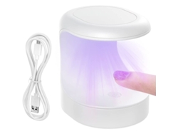 Lámpara De Uñas Uv Mini Aiseely Con 3 Perlas De Luz, Ángulo De 45°, Secado Rápido En 60 Segundos, Led Usb (blanco)