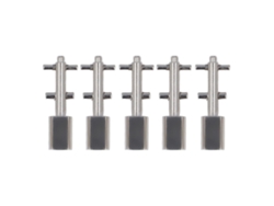 5 Interruptores De Palanca Para Grabadoras De Cinta Revox B77 B710 Studer A710 Pr99 H8wd, Acero Inoxidable, Plata.