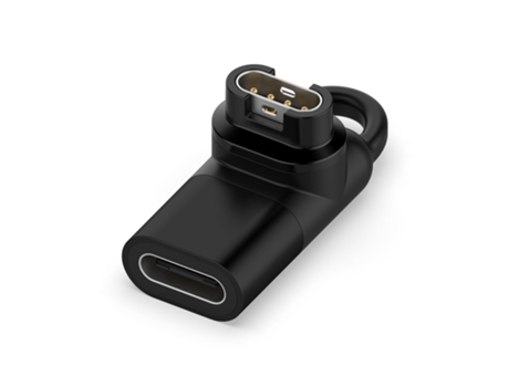 Adaptador de carga para reloj Garmin Type-C/USB-C para mujer (negro)