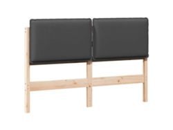 Maison Exclusive - Cabecero Tapizado Con Cabecera Gris Natural Y Oscuro 140 Cm