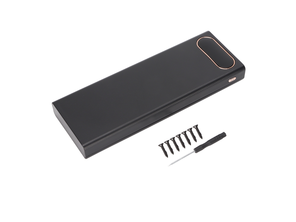 Caixa De Armazenamento De Bateria 10x18650 Sem Solda Com Display Lcd Para Power Bank Portátil Diy