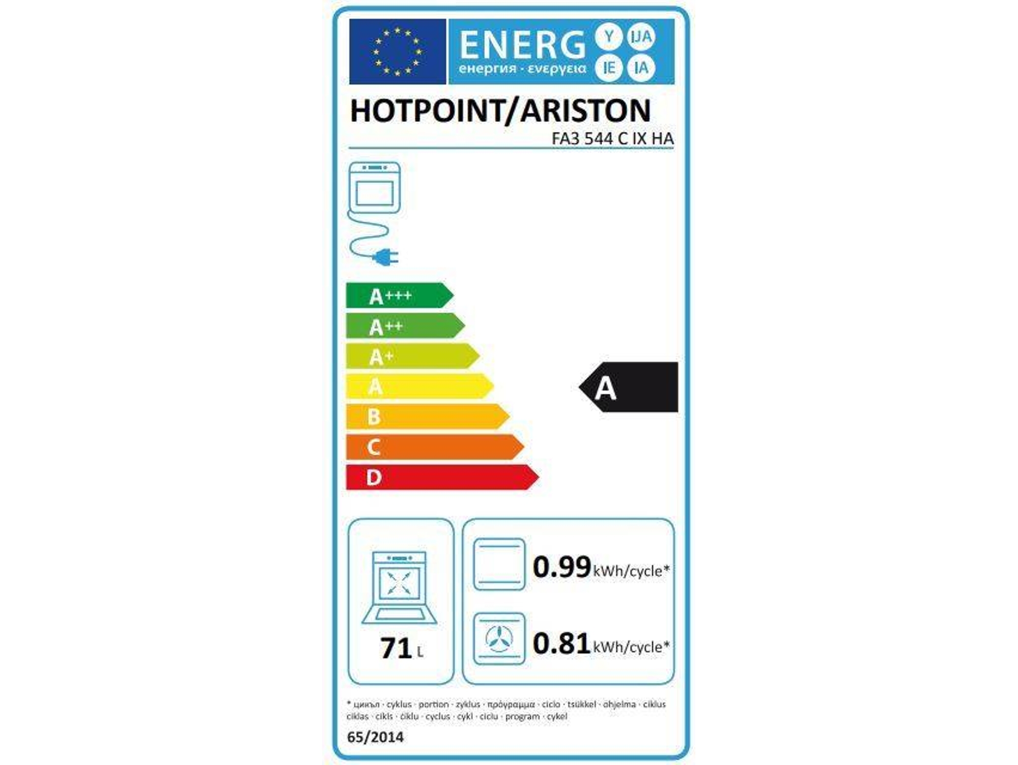 Horno HOTPOINT FA3 C IX HA |