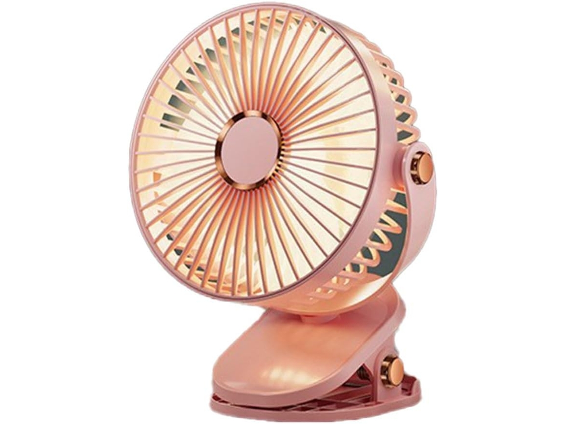 Ventilador Portátil Led Para Camping Con Luz Nocturna, Recargable Por Usb, Silencioso Y
