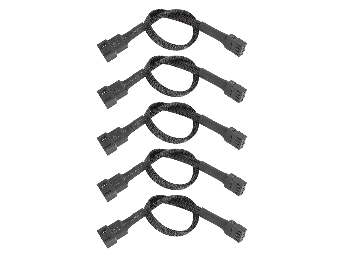Cable De Extensión De 4 Pines (5 Unidades) Para Disipador De Cpu, Placa Base, Adaptador Trenzado Para Pc