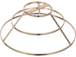 Marco Colgante De 3 Capas Diy De 25 Cm, Metal Dorado, Jaula Protectora Ligera Para Bombillas De Lámparas.