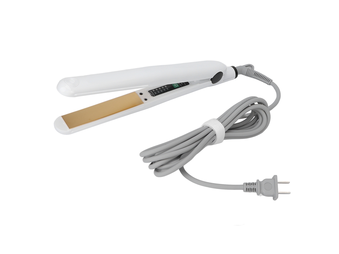 Prancha de cabelo profissional à prova d'água 2026 com temperatura ajustável e placa de cerâmica branca (110-240V)