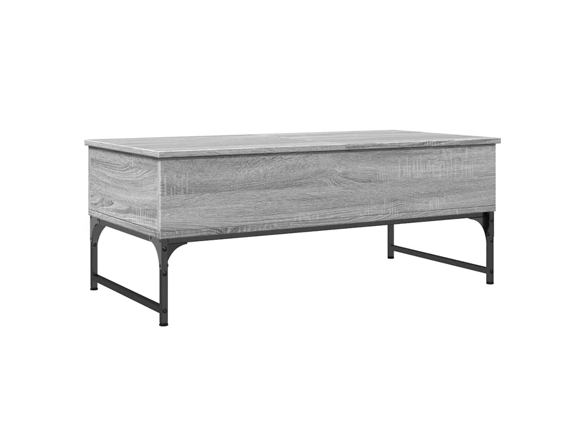 Maison Exclusive - Mesa De Centro Madera Ingeniería Metal Gris Sonoma 100x50x40 Cm