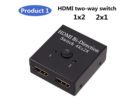 Divisor compatible con HDMI 4K interruptor Kvm bidireccional 1X2-2X1 salida 2 en 1 para Ps4-3 Tv Box 1505334