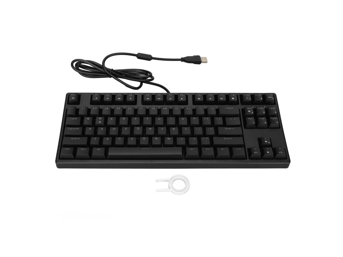 Teclado Mecánico Con Cable De 87 Teclas Con Interruptores Rojos, Diseño Ergonómico Y Respuesta Rápida Para Pc Y Portátiles.