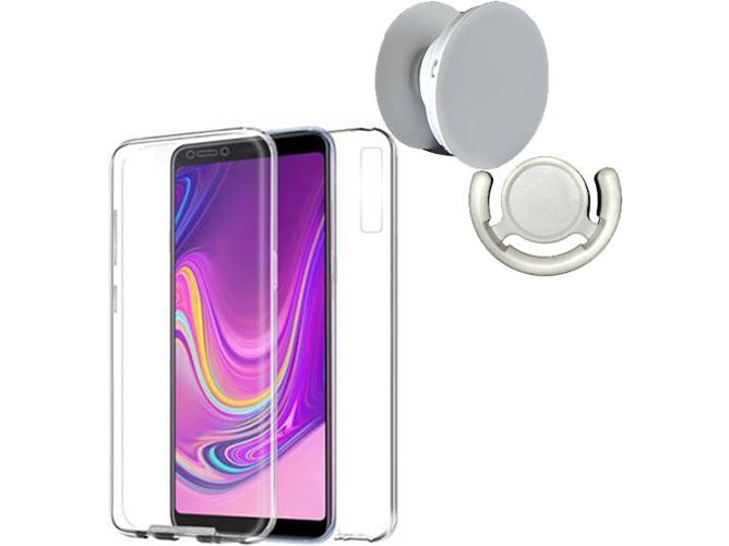 Kit Funda, PopSocket y Soporte PopSocket Samsung Galaxy A9 2018 360º Transparente