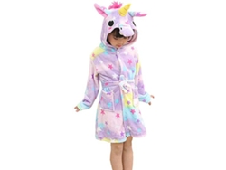 Bata De Franela Con Capucha Para Niños, Pijama Infantil Con Dibujos Animados, Suave, Lavable A Máquina.