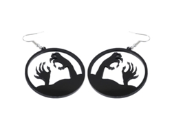 Aretes De Halloween Linjou 3 Piezas Mano Fantasma Gótico Acrílico Colgante