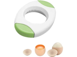 Nuevo y práctico cortador de cáscaras de huevo, para huevos duros o blandos, utensilio de cocina Rosewell para romper cáscaras de huevo (verde)