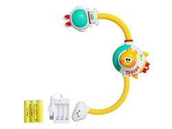 Aplicable a juguetes de baño para bebés: ducha cohete con forma de conejo con batería recargable, modos duales: eléctrico y manual. CHENNNLS