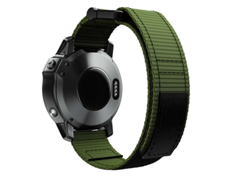 Correa de nailon 22mm ajustable para Garmin Fenix 7/Fenix 6 Pro/Forerunner 935/945 - verde intenso