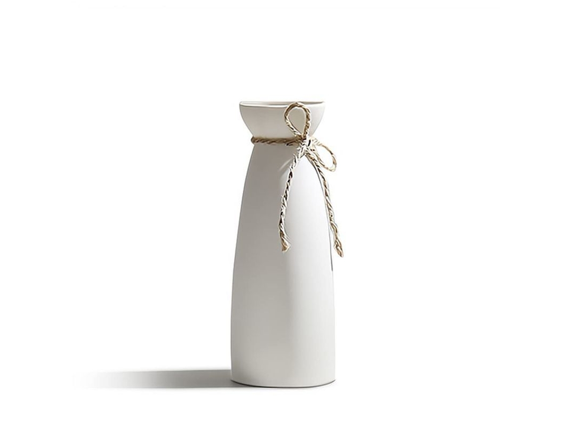 2026-vaso Cerámico Linjou Decoración Moderna Hogar Blanco Geométrico Sala De Estar