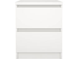 Mesita de Noche 2 Cajones TVILUM Neo Blanco (40.4 x 50 x 49.5 cm)  