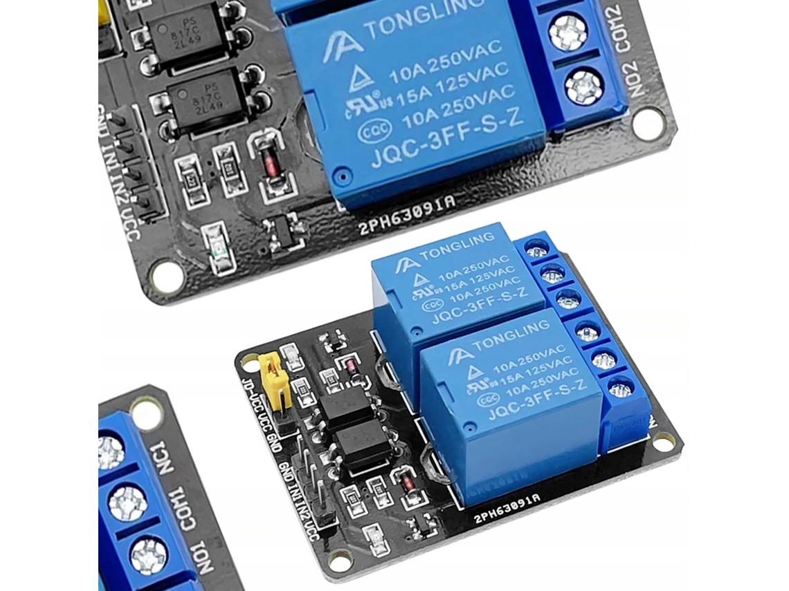 Rosfix Módulo de 2 canales Przekaźnika 12v Arduino