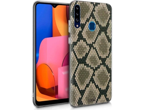 Funda para Samsung Galaxy A20s COOL Dibujos Serpiente Verde