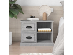 Mesita de Noche 60X35,5X45 Cm Gris Sonoma