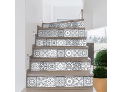 Papel de Pared Stickers Escaleras Cement Tiles Berto X 2 AMBIANCE STICKER