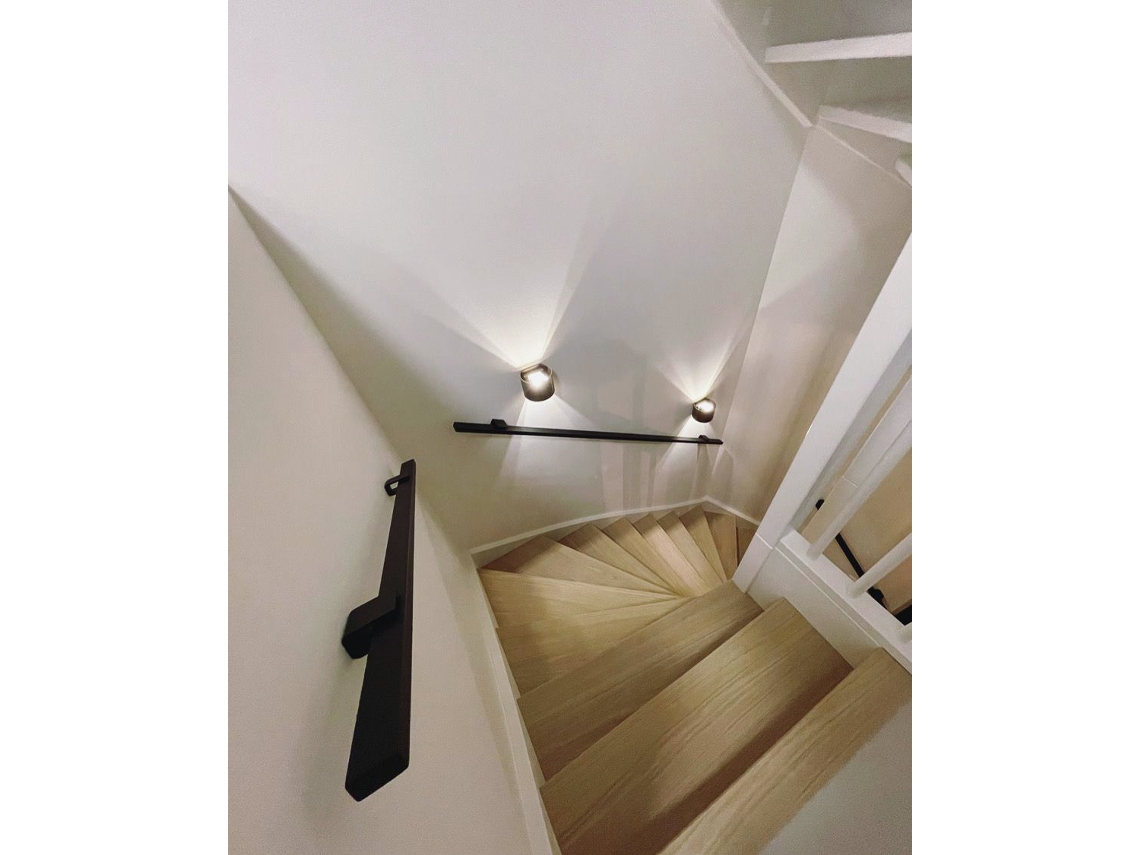 Pasamanos de diseño negro rectangular - 150 cm 2 soportes IVOL