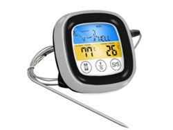 Termómetro Digital Multiuso (carne/churrasco/cocina) Con 5 Niveles De Cozimiento, Led Touch, Temporizador, Imán
