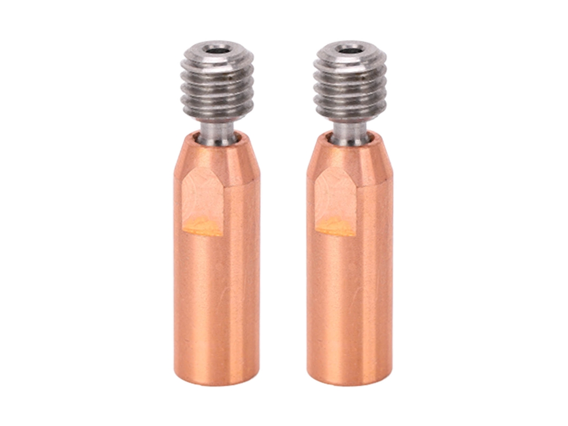 2 collares de boquilla de cobre y titanio bimetálicos para hotend Ender 3 V2 Pro, impresora 3D de 1,75 mm.
