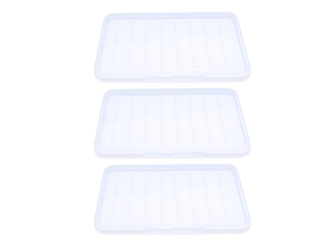 Mali caixa de Armazenamento de Isca de Pesca Portátil Transparente Unilateral 3pcs Médio para Iscas e Anzóis