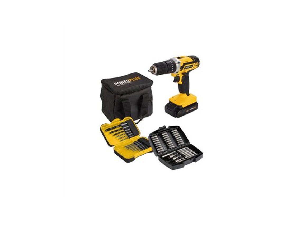 Taladro De Impacto A Batería 20v Con 52 Cc Powx00840 Powerplus