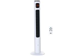 Ventilador De Torre Oscilante 70°, 45w, Panel Led, Mando A Distancia, 2 Modos, Temporizador 12h, Blanco