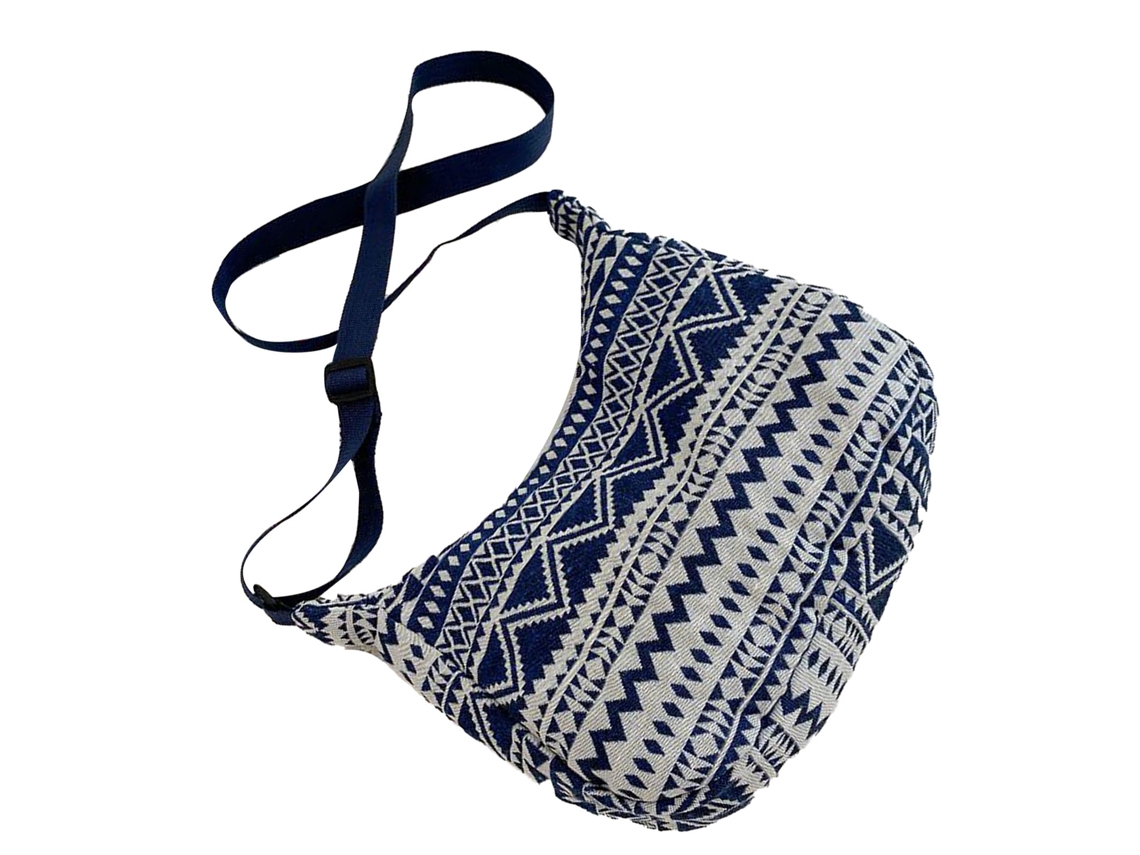 Bolso Bandolera Versátil De Poliéster De Gran Capacidad Para La Escuela, Viajes Y Compras, Color Azul Oscuro.