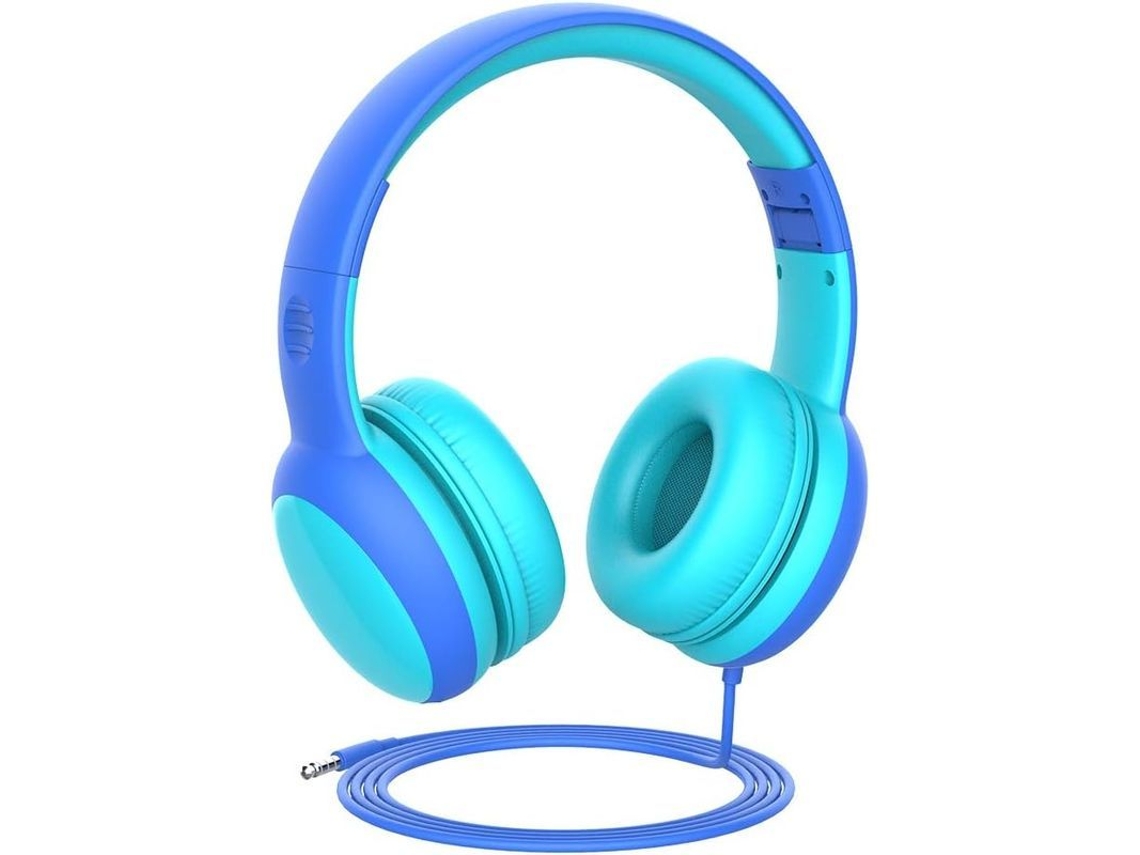 Auriculares Infantiles Con Almohadillas Decorativas Azules, Homologados Según La Normativa Ce Tüv.