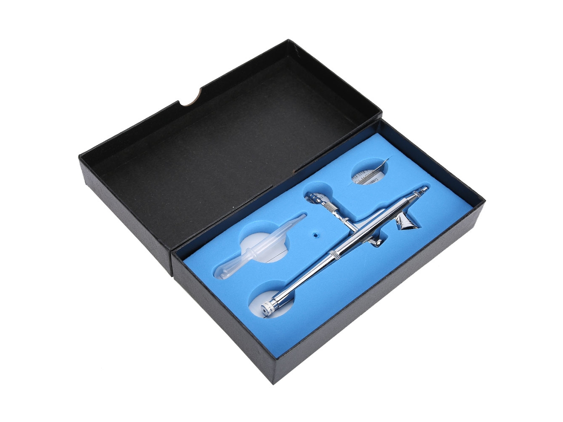 Kit De Aerógrafo De Doble Acción Con Alimentación Por Gravedad De 0,2 Mm Y 2 Cc Para Pintura De Uñas Y Cuerpo.