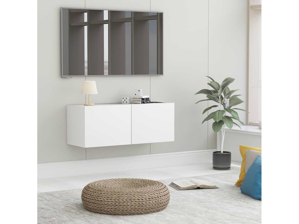 Mueble Para Tv | Armario Para Tv Madera Contrachapada Blanco 80x30x30 Cm