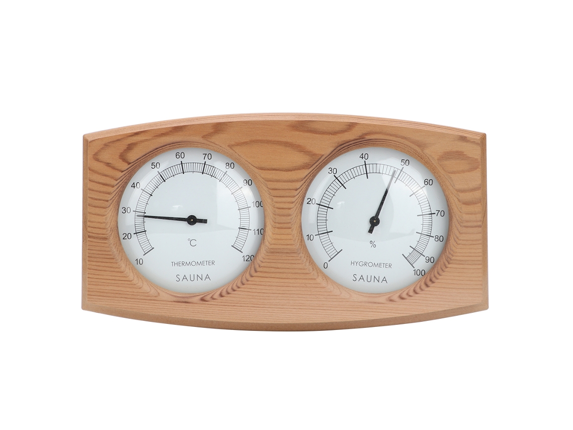Termohigrómetro De Madera 2 En 1, Termómetro, Accesorios Para Sauna De Vapor Con Termómetr