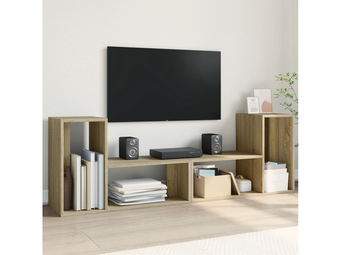 Muebles de TV 2 uds madera ingeniería roble Sonoma 75x30x50 cm