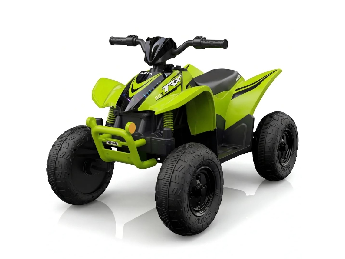 Quad Eléctrico Batería - Honda Trx90x 12v - 3 A 6 Años - Batería De Li-ion Renovada - Verde