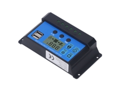 Controlador de carga solar PWM 2026dz-12v 24v 50a con salidas USB de 5v, regulador de carga para paneles solares