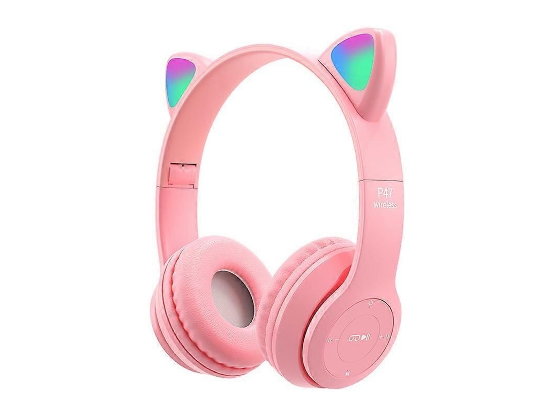 2026-auriculares Bluetooth Inalámbricos Plegables Con Orejas De Gato Led, Sonido Natural Y Graves Potentes, Para Niños Y Adolescentes