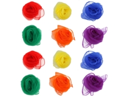 Juego De 12 Bufandas Cuadradas Coloridas, Ligeras De Imitación De Seda, Gruesas Y Suaves, Para Niños Y Niñas.
