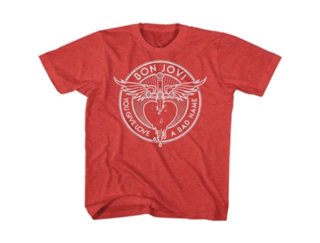 Camiseta ROCKINSTONE de Bon Jovi para jóvenes que le das al amor un mal nombre (XXL)