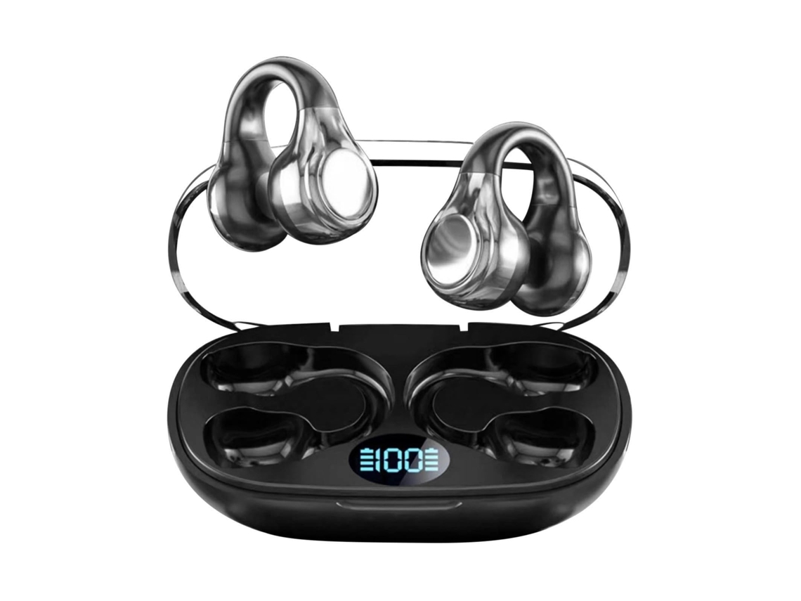Auriculares de conducción ósea abiertos con Bluetooth integrado - Negro