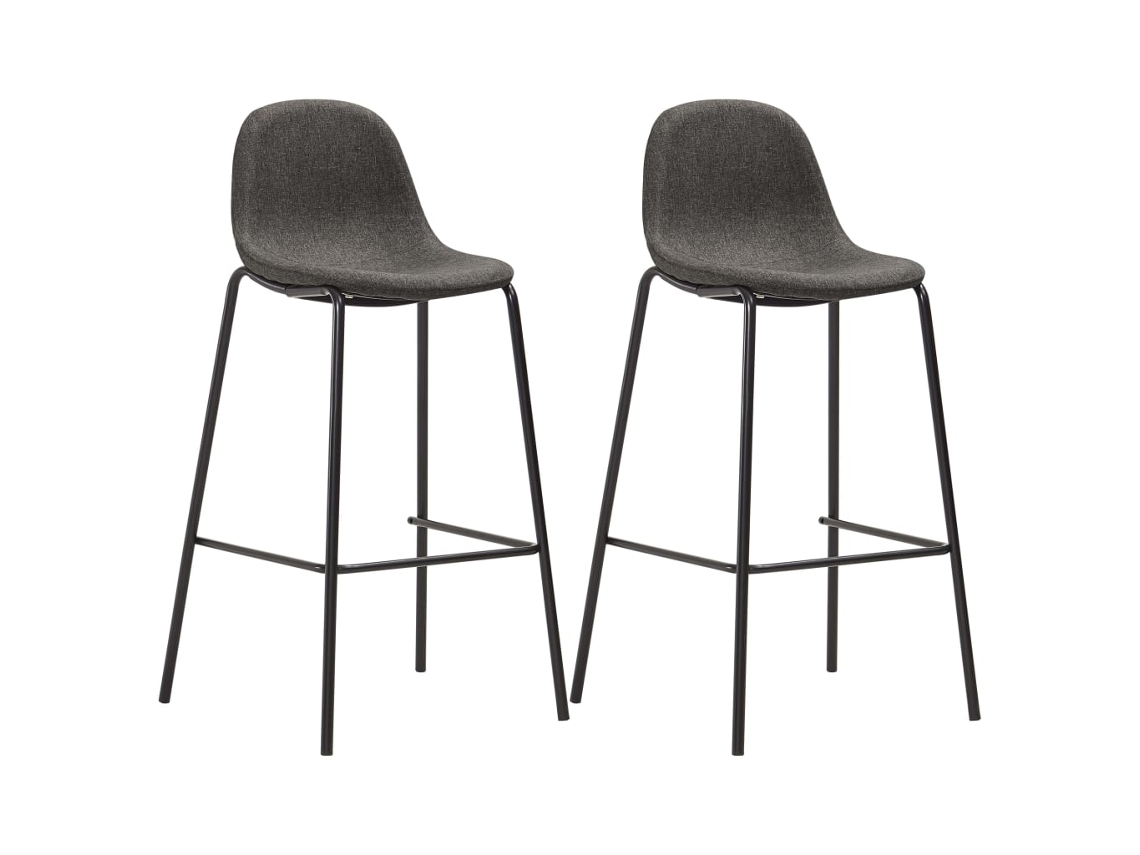 Juego de bar de 3 piezas en tela gris oscuro EXCLUSIVO DE LA CASA
