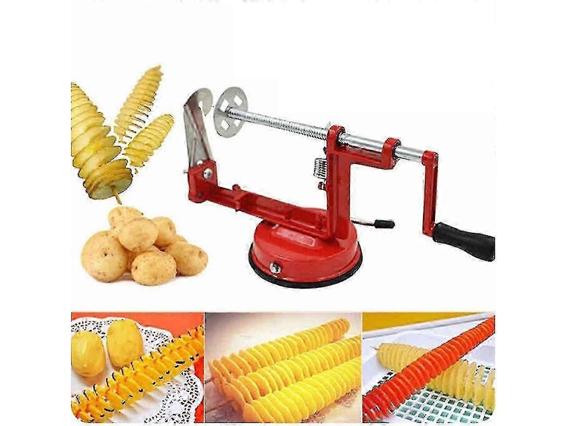 Cortador manual de patatas con cuchilla en espiral, cortador de pepinos, herramienta de acero inoxidable para hacer patatas, cv Everley891