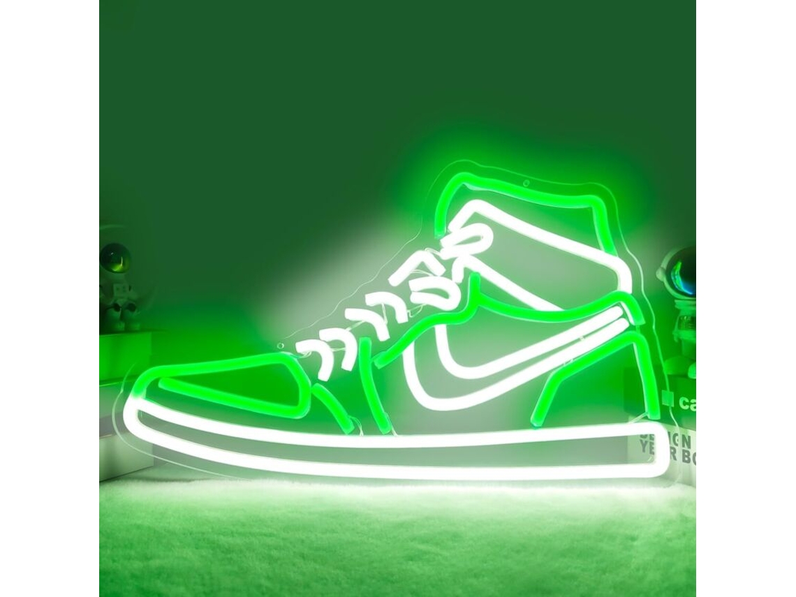 Letrero De Neón Led Con Forma De Zapatillas Para Decoración De Pared – Ma