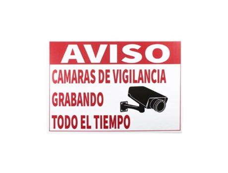 Cartel 29,7x21 cm camaras de vigilancia 8324