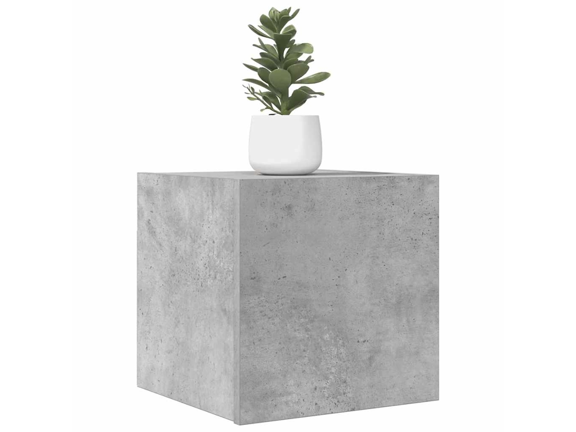 Mueble De Salón De Pared Gris Hormigón 30,5x30x30 Cm