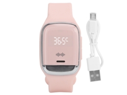 Pulseira Repelente De Mosquitos Ultrassônico Portátil Relógio Eletrônico Outdoor Silicone Rosa